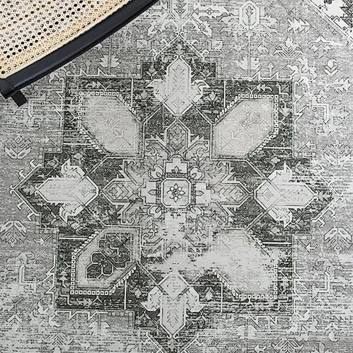 SAFAVIEH Washable Rug Tucson Collection - 2'6' x 6' Runner, Dark Sage & Ivory, Slip Resistant, Ideal for High Traffic Areas in Living Room, Hallway, Foyer, Kitchen, Bedroom (TSN102F-26)