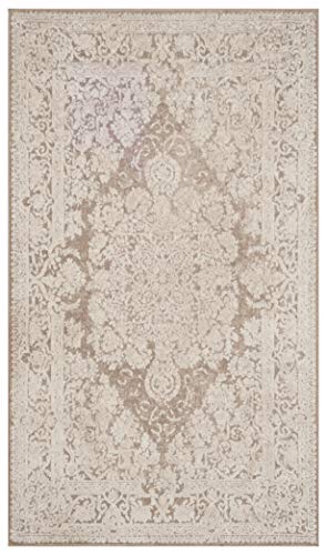 SAFAVIEH Reflection Collection 2'3" x 4' Beige/Cream RFT664A Vintage Distressed Entryway Living Room Foyer Bedroom Kitchen Accent Rug