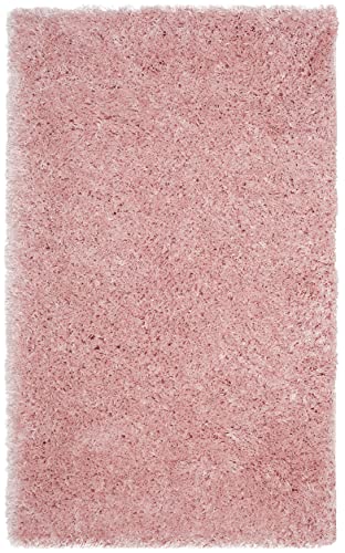 SAFAVIEH Polar Shag Collection 2'3" x 4' Light Pink PSG800P Solid Glam Entryway Living Room Foyer Bedroom Kitchen 3-inch Extra Thick Accent Rug
