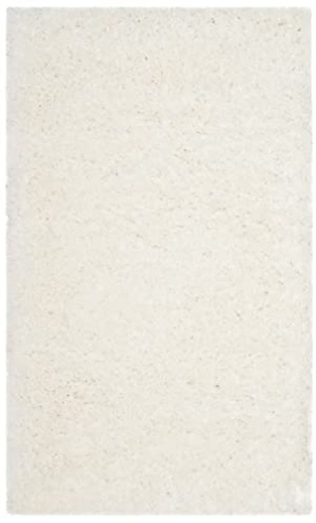 SAFAVIEH Polar Shag Collection 2' x 3' White PSG800B Solid Glam Entryway Living Room Foyer Bedroom Kitchen 3-inch Extra Thick Accent Rug