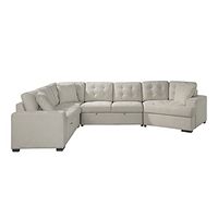 Lexicon Millstone 4-Piece Sectional Sofa with Pull-Out Ottoman and Bed, Beige