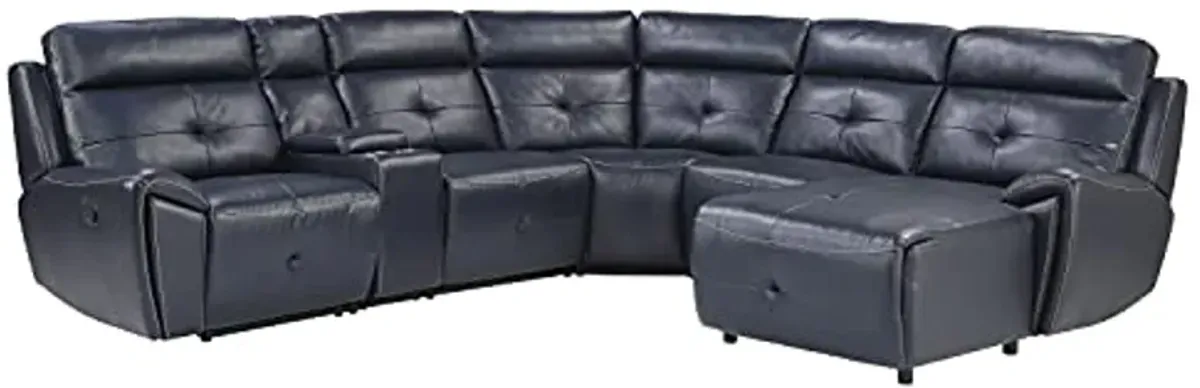 Lexicon Beckinsdale Modular Reclining Sectional Sofa, Right Chaise, Navy Blue