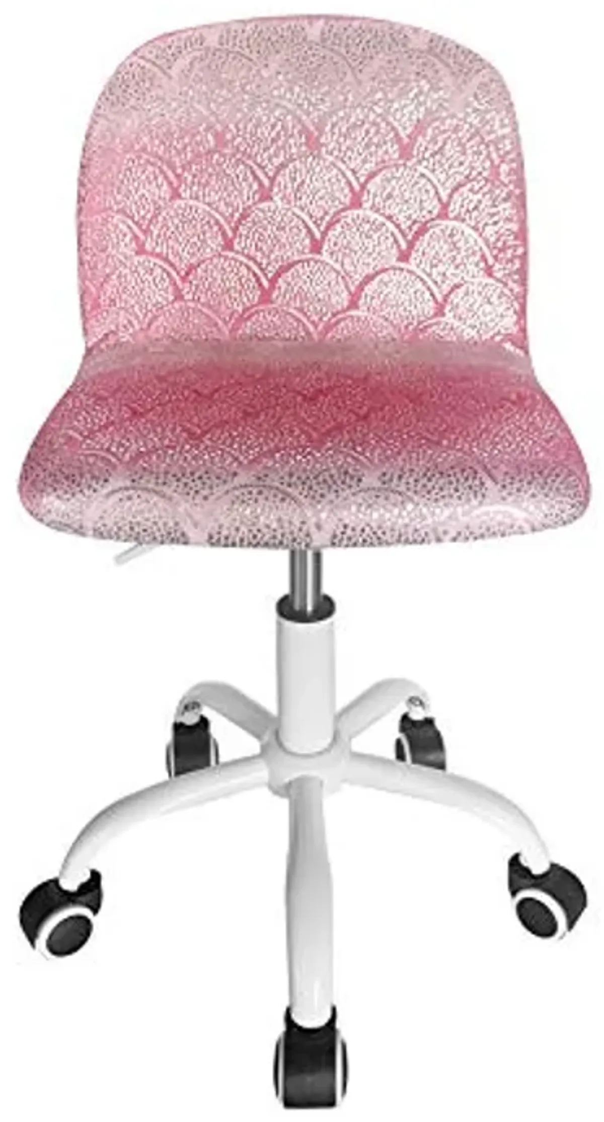 Heritage Kids Kids Rolling Desk Chair, Rainbow Ombre Scallop Faux Fur