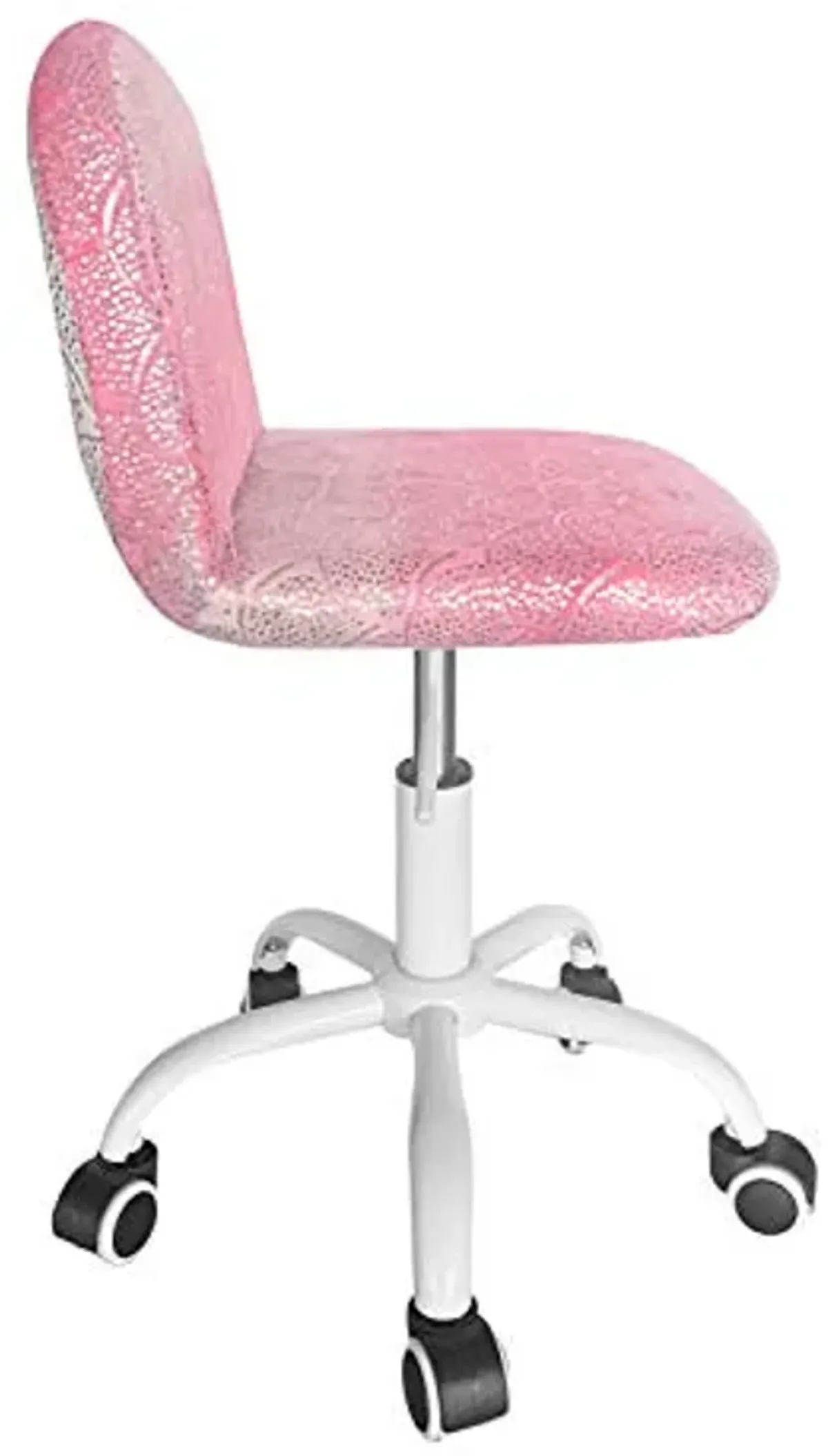 Heritage Kids Kids Rolling Desk Chair, Rainbow Ombre Scallop Faux Fur