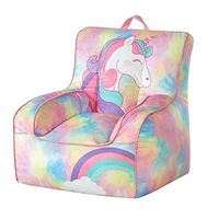 Heritage Kids Unicorn Toddler Bean Bag Chair with Carry Handle,Multi Color