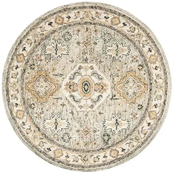SAFAVIEH Aspen Collection 3' Round Moss/Ivory APN601W Handmade Traditional Premium Wool Entryway Foyer Living Room Bedroom Kitchen Area Rug