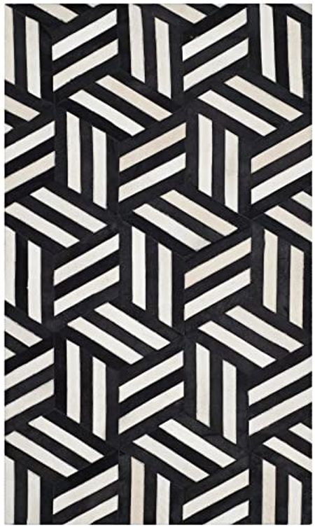 SAFAVIEH Studio Leather Collection 2' 3" x 5' STL219A Handmade Mid-Century Modern Entryway Living Room Foyer Bedroom Kitchen Accent Rug