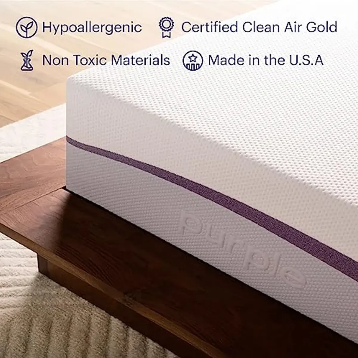 Purple Plus Full Mattress, GelFlex Grid, Better Than Memory Foam, Premium Comfort Foam Layer, Temperature Neutral, Responsiveness, Breathability, Made in USA