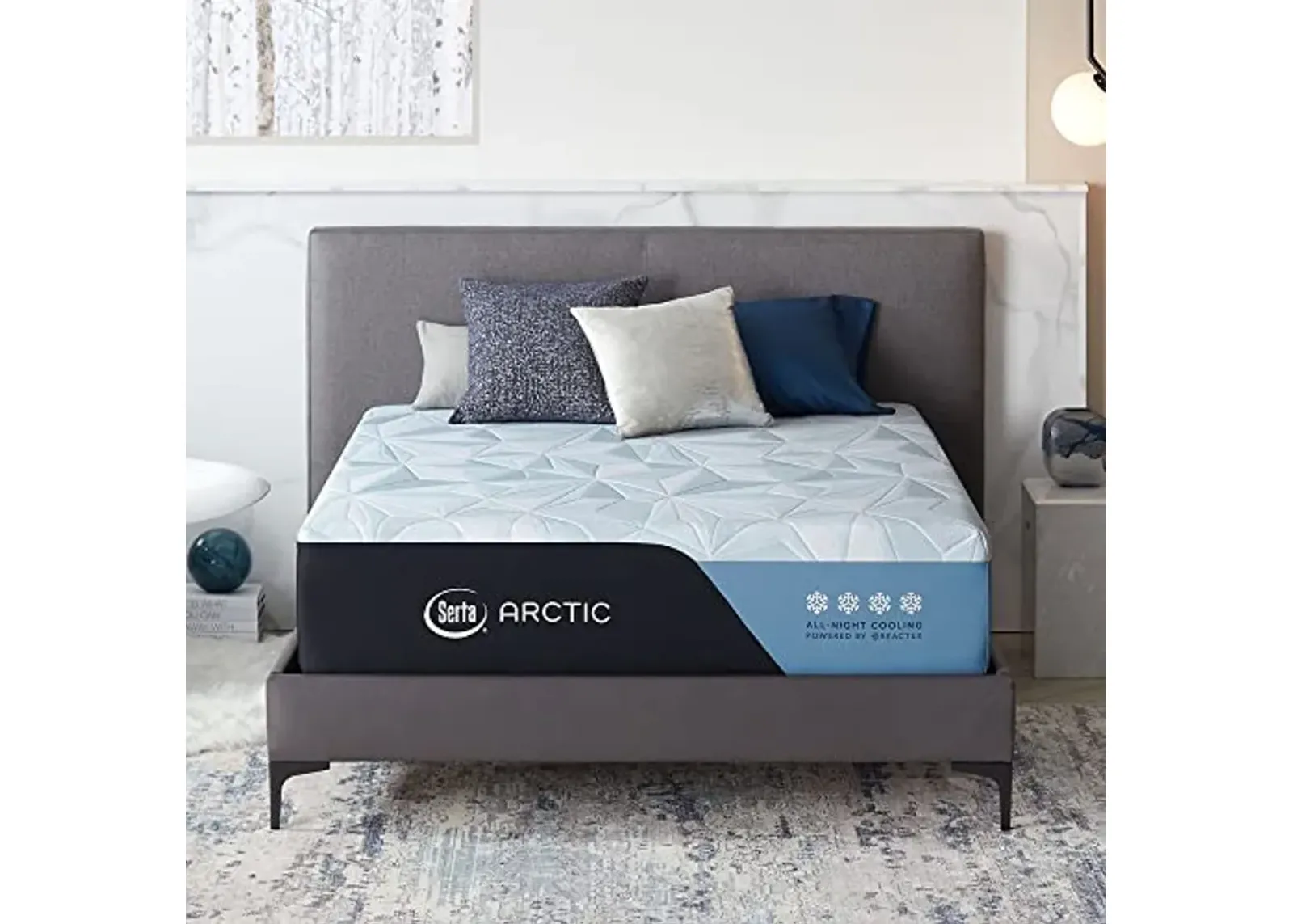 Serta Arctic Premier- 14.5" Queen Firm Mattress, USA Built, 100-Night Trial, CertiPUR-US Certified