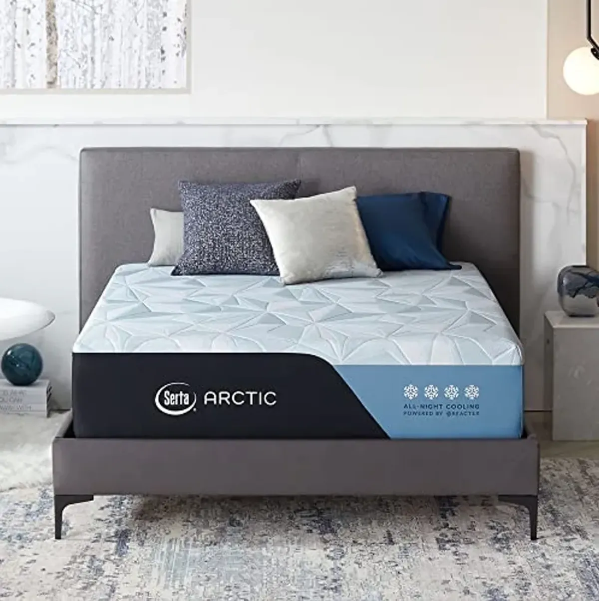 Serta Arctic Premier- 14.5" Queen Firm Mattress, USA Built, 100-Night Trial, CertiPUR-US Certified