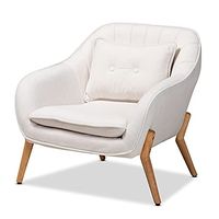 Baxton Studio Valentina Chair, One Size, Beige/Natural
