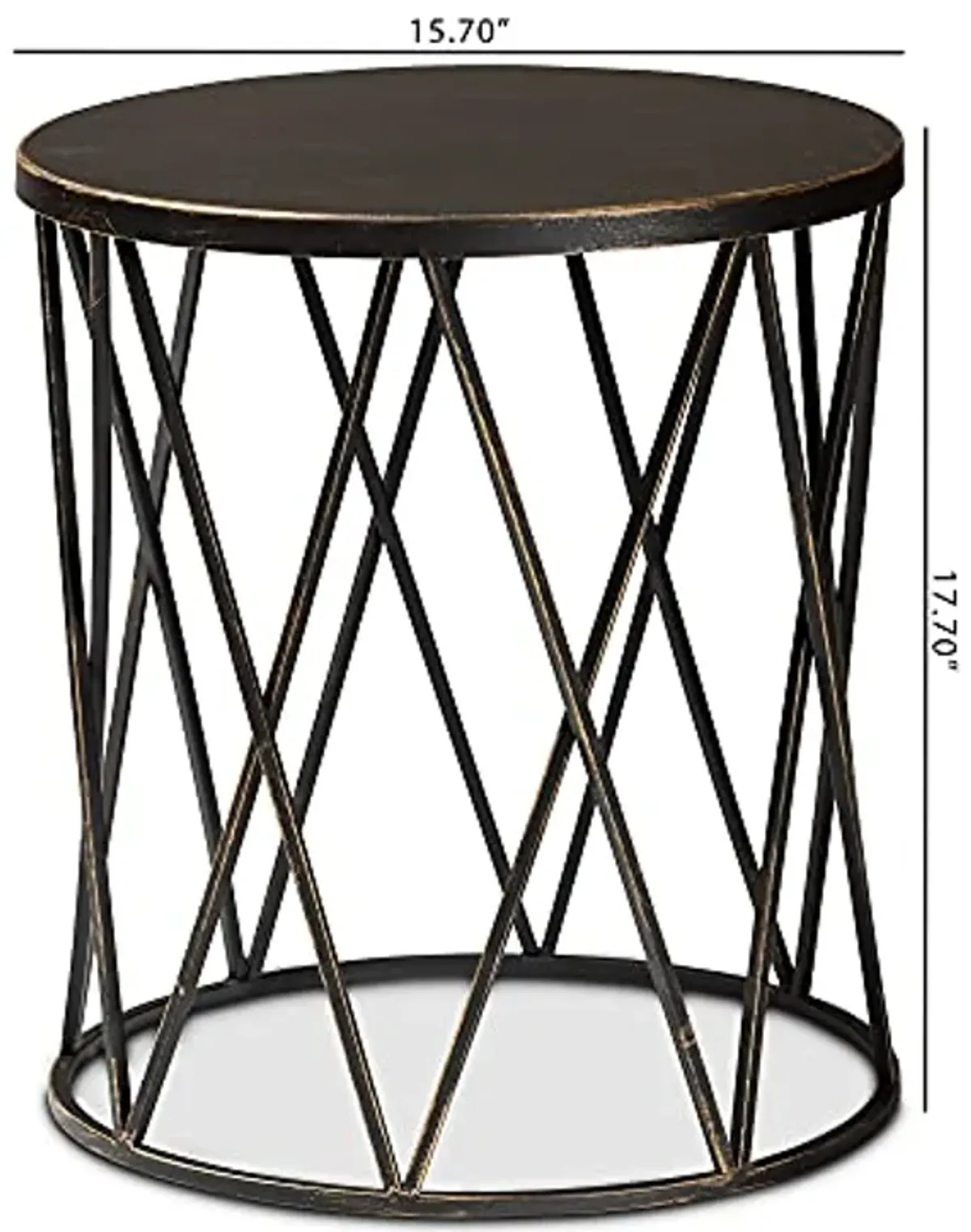 Baxton Studio Finnick End Table, One Size, Black