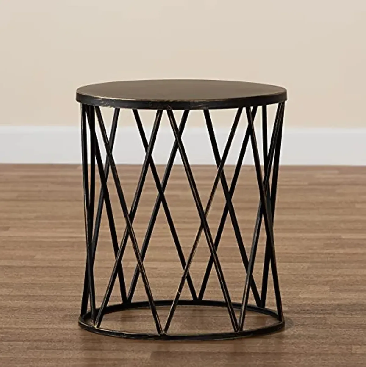 Baxton Studio Finnick End Table, One Size, Black