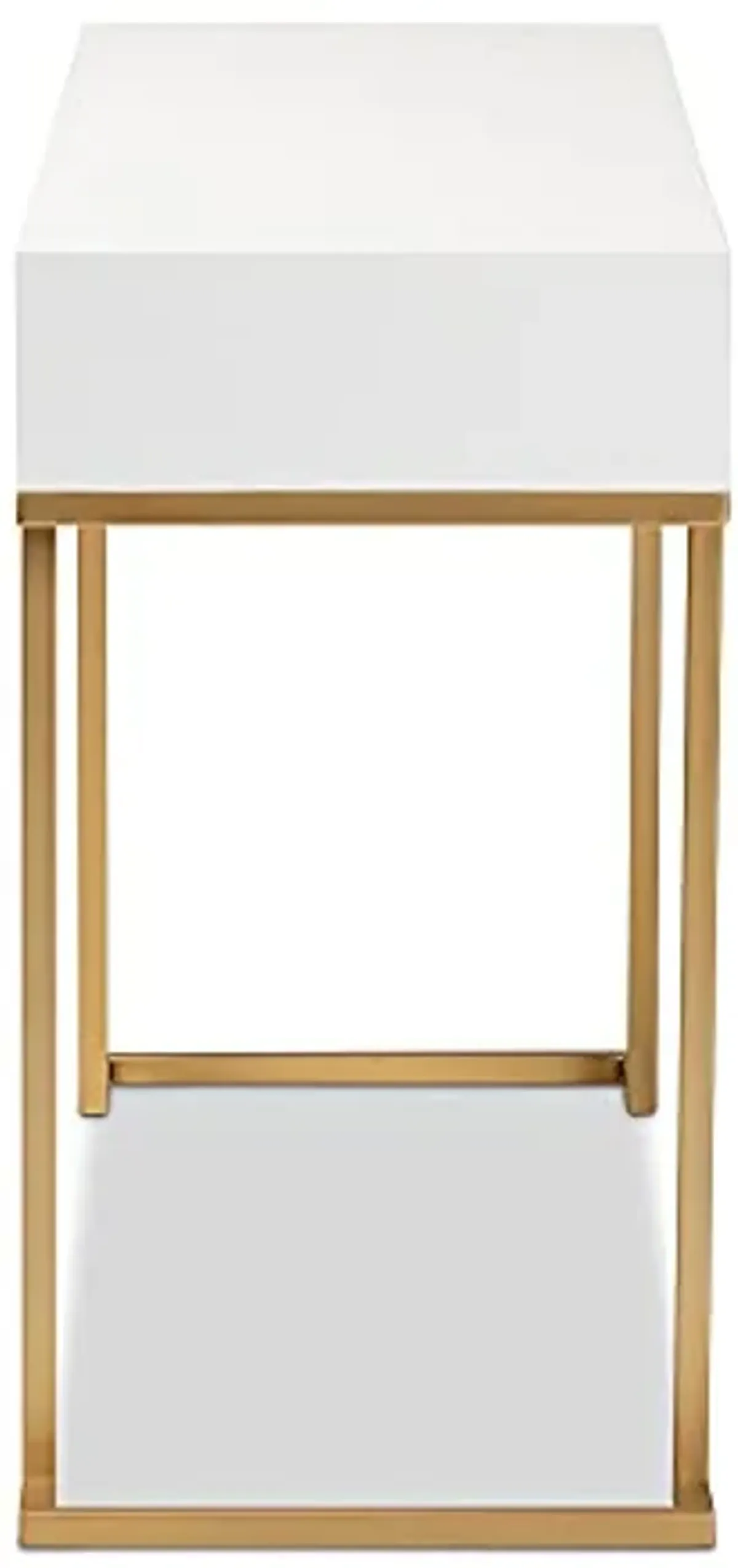 Baxton Studio Beagan Console Tables, White/Gold