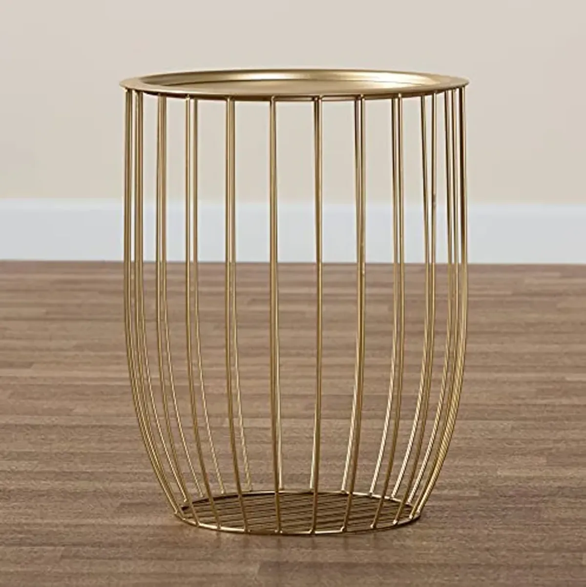 Baxton Studio Mabon Modern and Contemporary Gold Finished Metal End Table