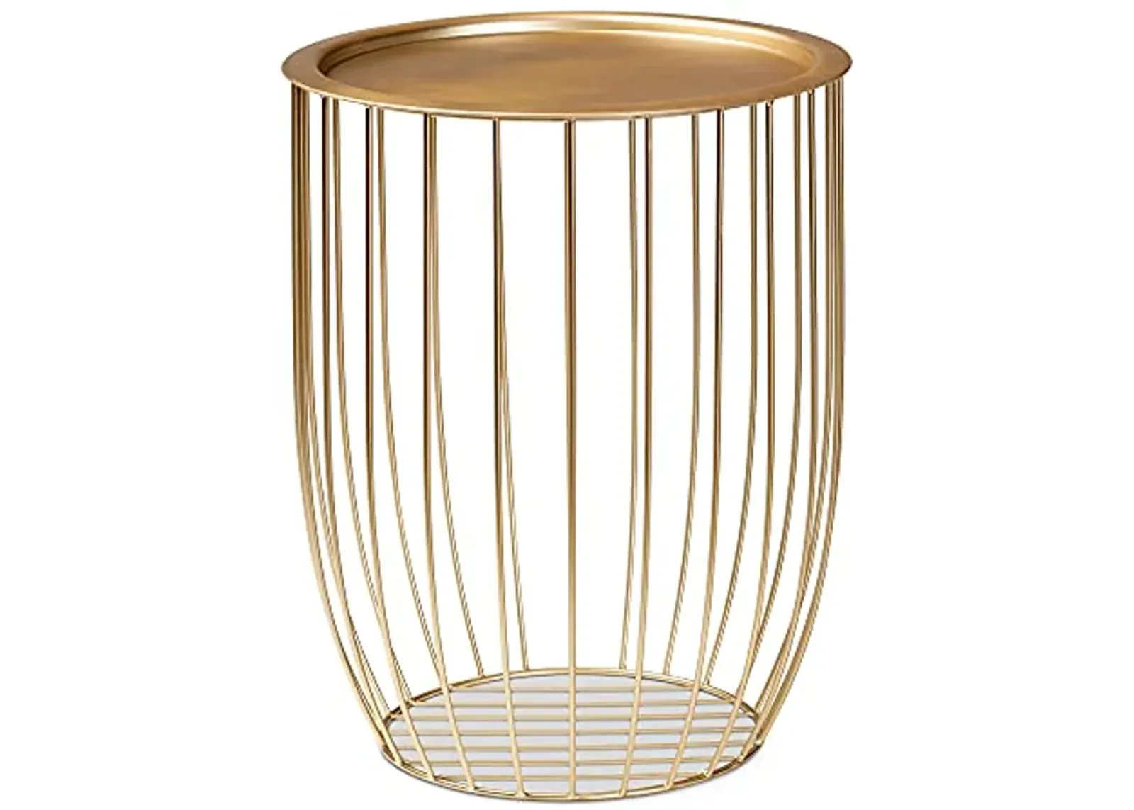 Baxton Studio Mabon Modern and Contemporary Gold Finished Metal End Table