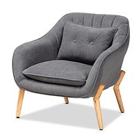 Baxton Studio Valentina Chairs, One Size, Grey/Natural