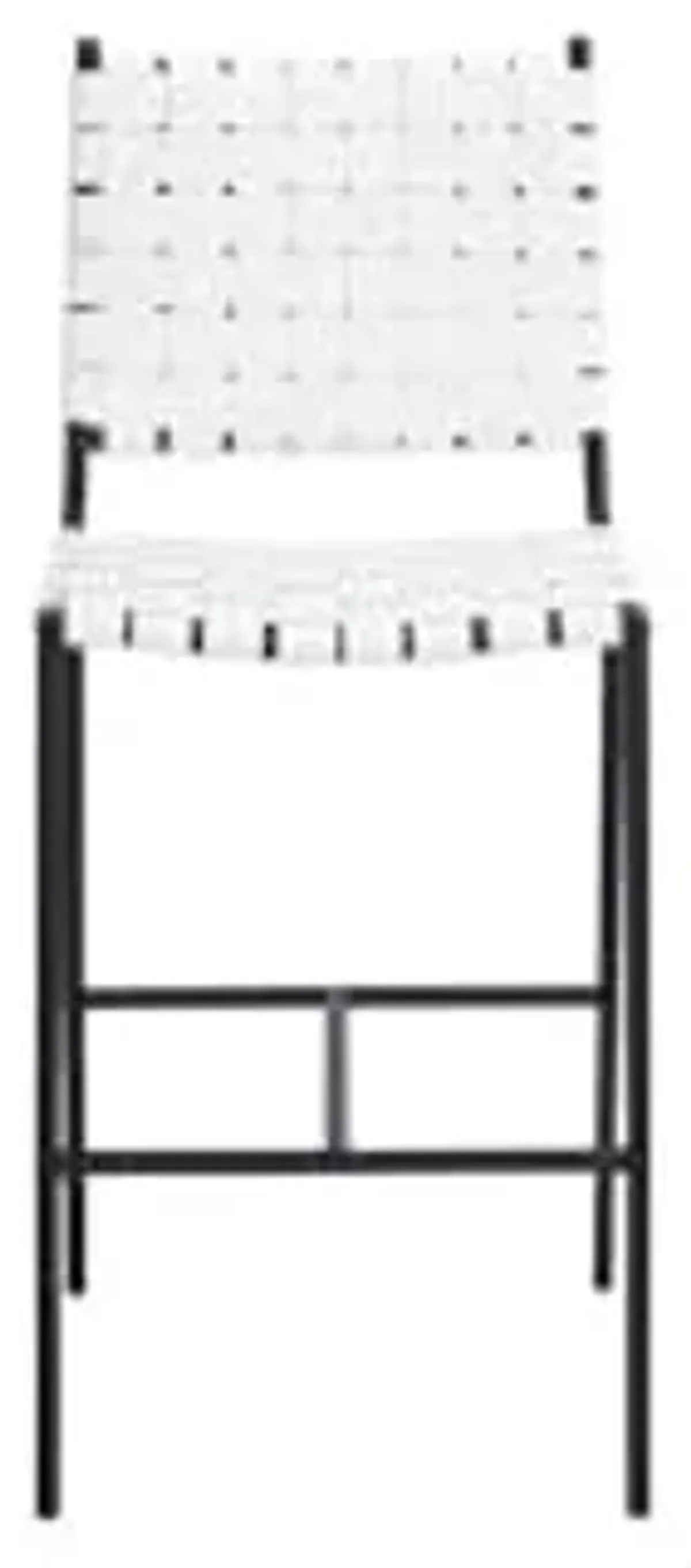 Safavieh Home Collection Olenna White Woven Leather/Black 26-inch Kitchen Island Breakfast Nook Counter Stool (Fully Assembled)