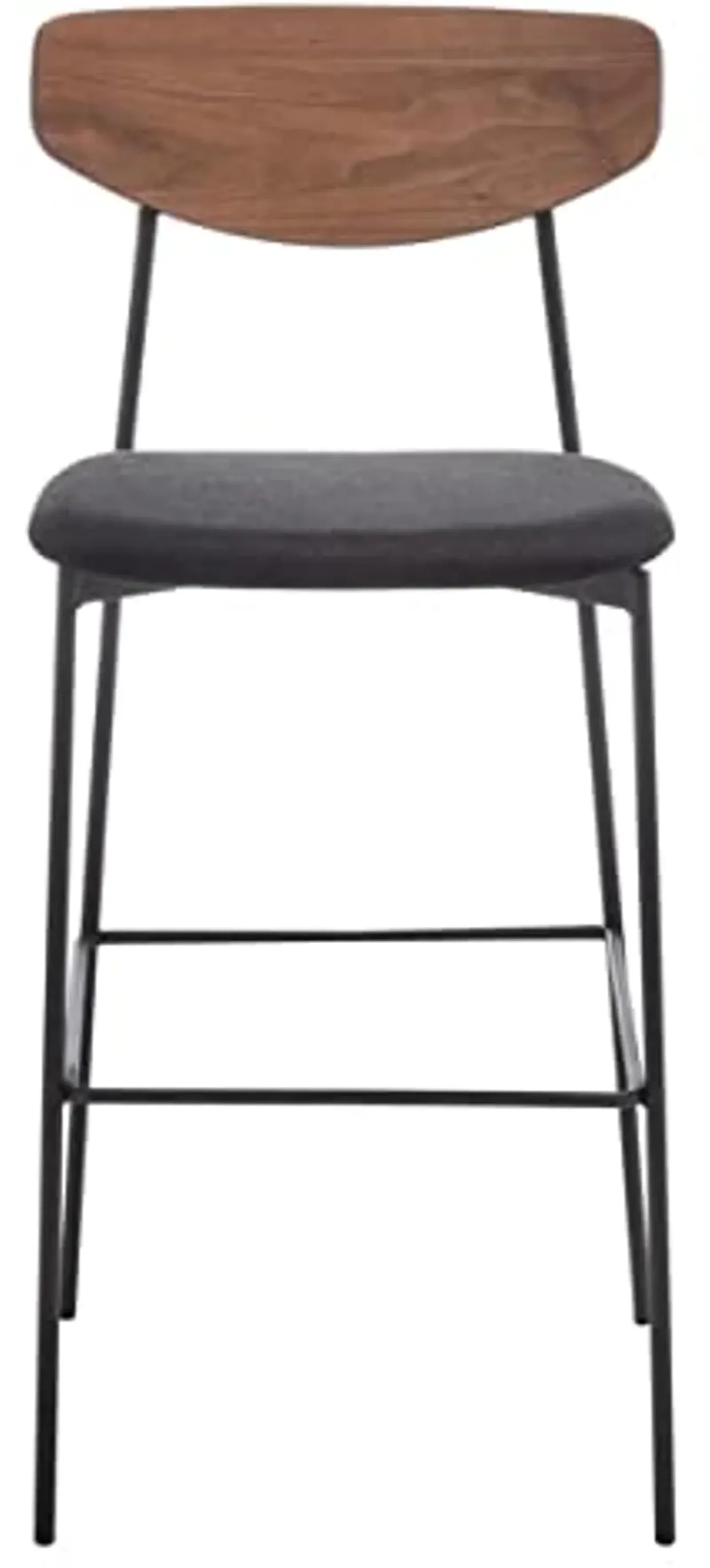 SAFAVIEH Home Collection Ryker Walnut/Black 30-inch Kitchen Breakfast Nook Dining Pub Bar Stool (Fully Assembled)