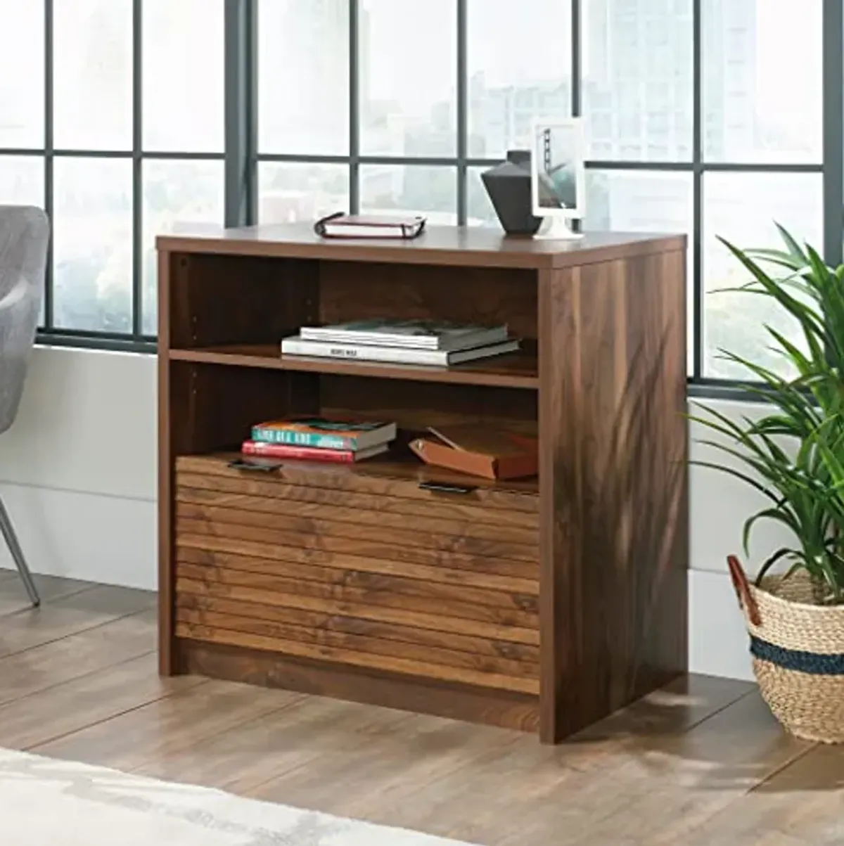 Sauder Harvey Park Lateral File, Grand Walnut Finish