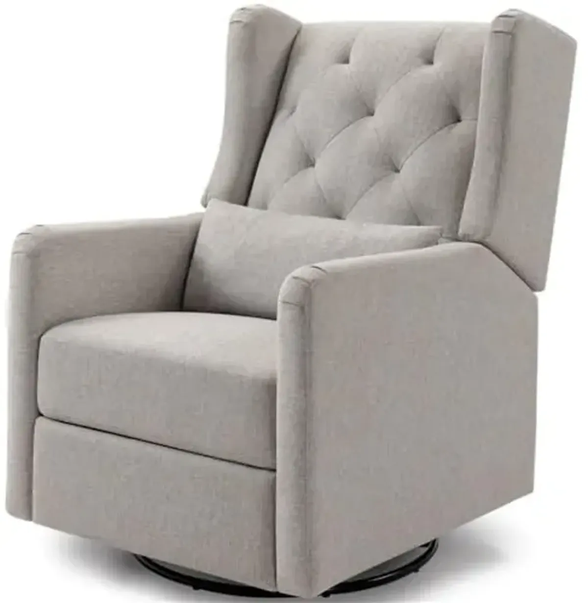 DaVinci Everly Recliner and Swivel Glider in Performance Grey Eco-Weave, GREENGUARD Gold Certified, Water Repellent & Stain Resistant