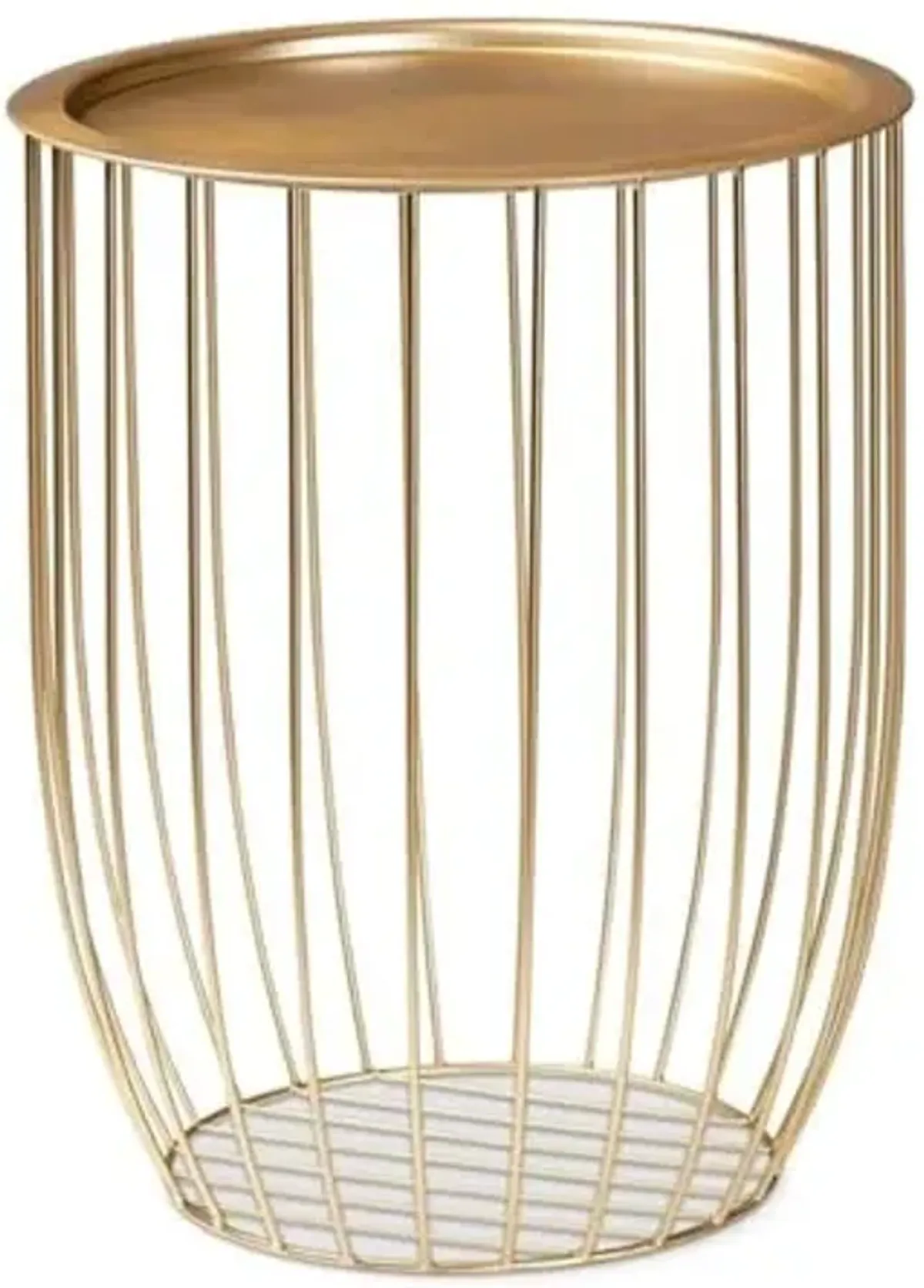 Baxton Studio Mabon Modern and Contemporary Gold Finished Metal End Table Gold/Metal