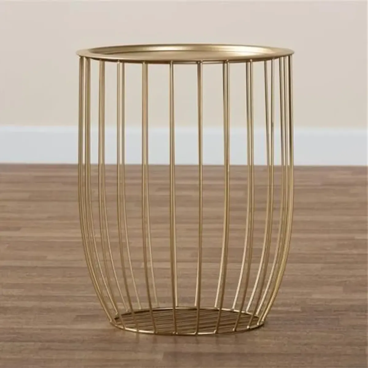 Baxton Studio Mabon Modern and Contemporary Gold Finished Metal End Table