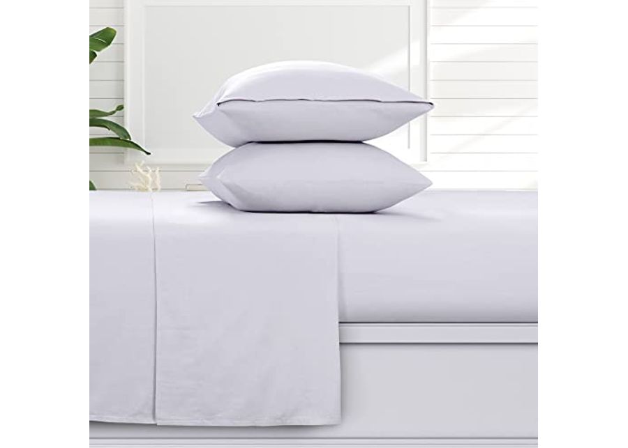 Tribeca Living Solid 170-GSM Flannel Extra Deep Pocket Sheet Set with Oversized Flat, 100% Cotton, Super Soft, Warm, Cozy Bed Sheet, Twin White (SOLFLASHETWWH)