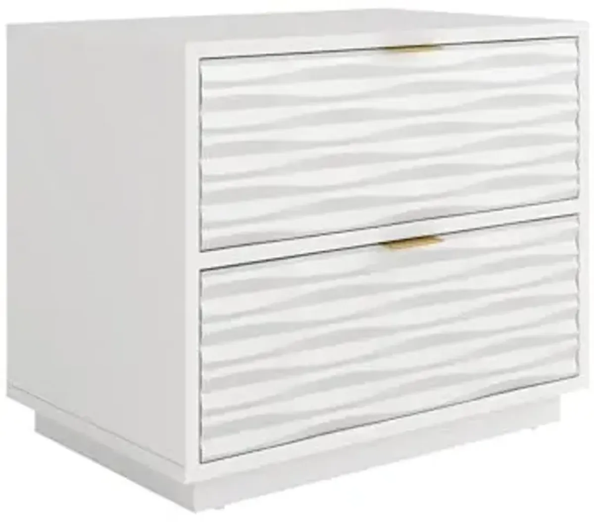 Sauder Morgan Main 2 Drawer Side Table, White Finish