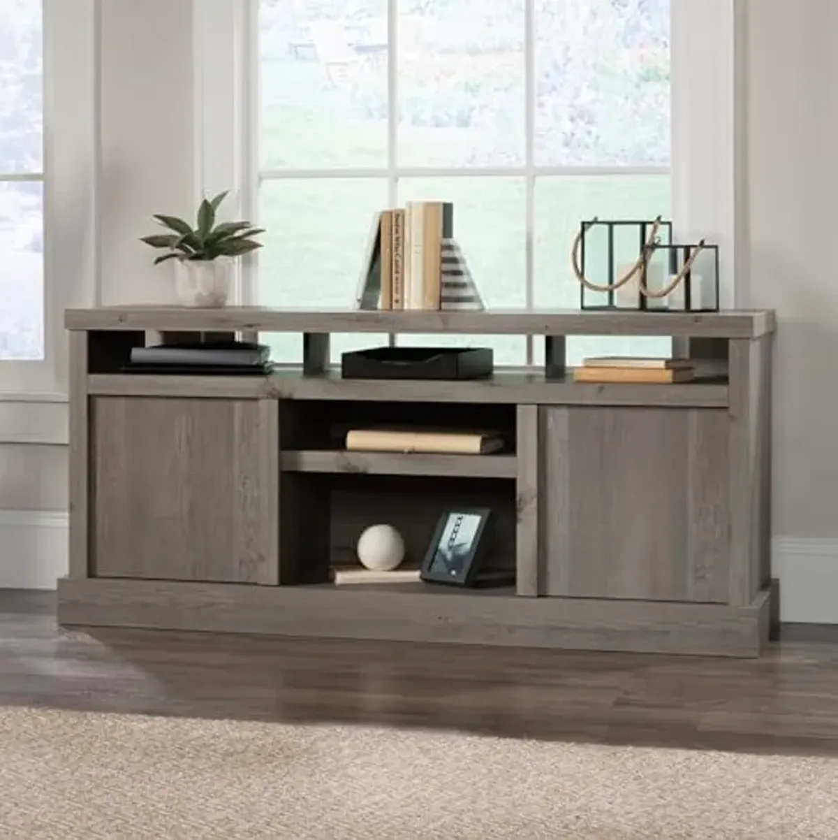 Sauder Cannery Bridge Credenza, Mystic Oak Finish