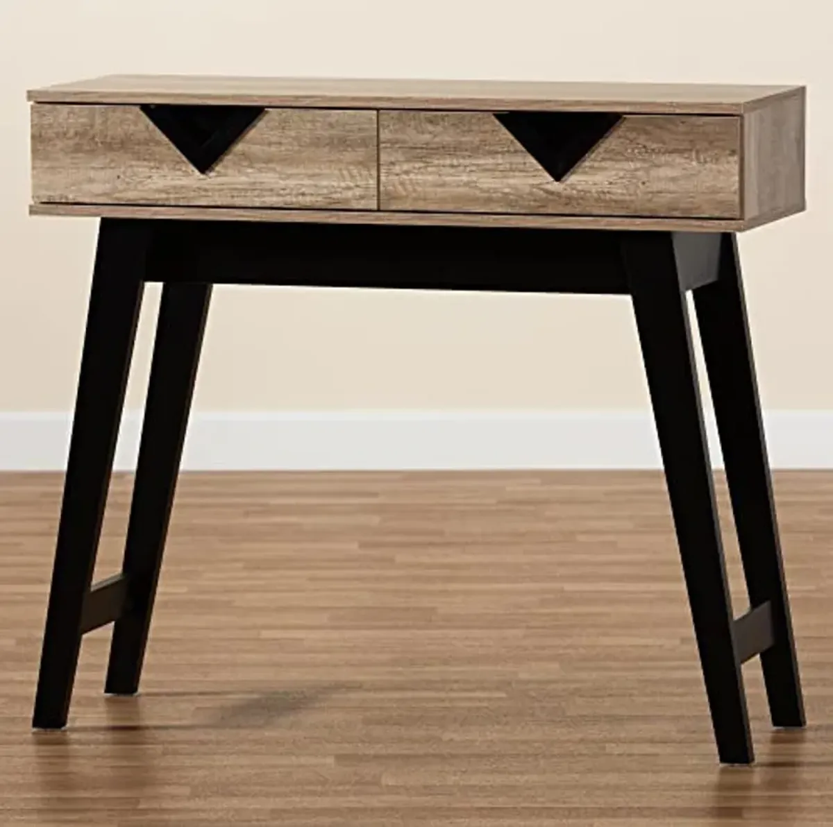 Baxton Studio Wales Console Tables, Light Brown/Dark Brown