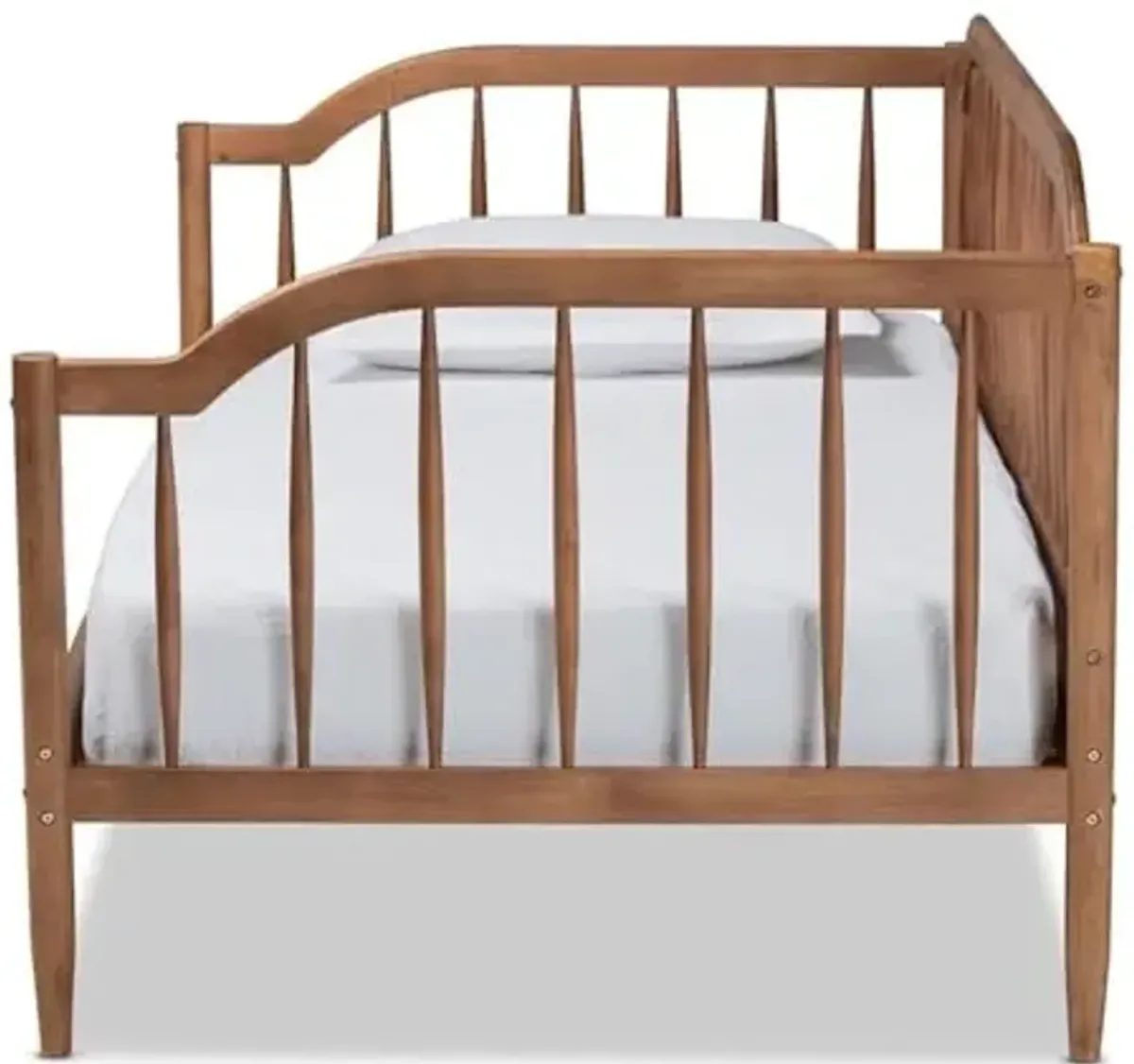 Baxton Studio Parson Classic Mid-Century Modern Walnut Brown Finished Wood Twin Size Daybed