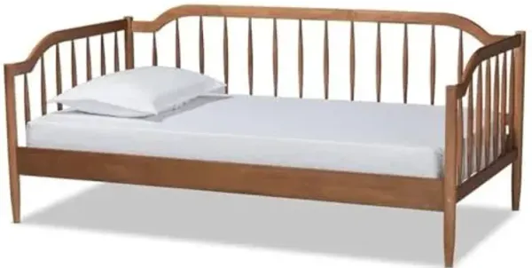 Baxton Studio Parson Classic Mid-Century Modern Walnut Brown Finished Wood Twin Size Daybed