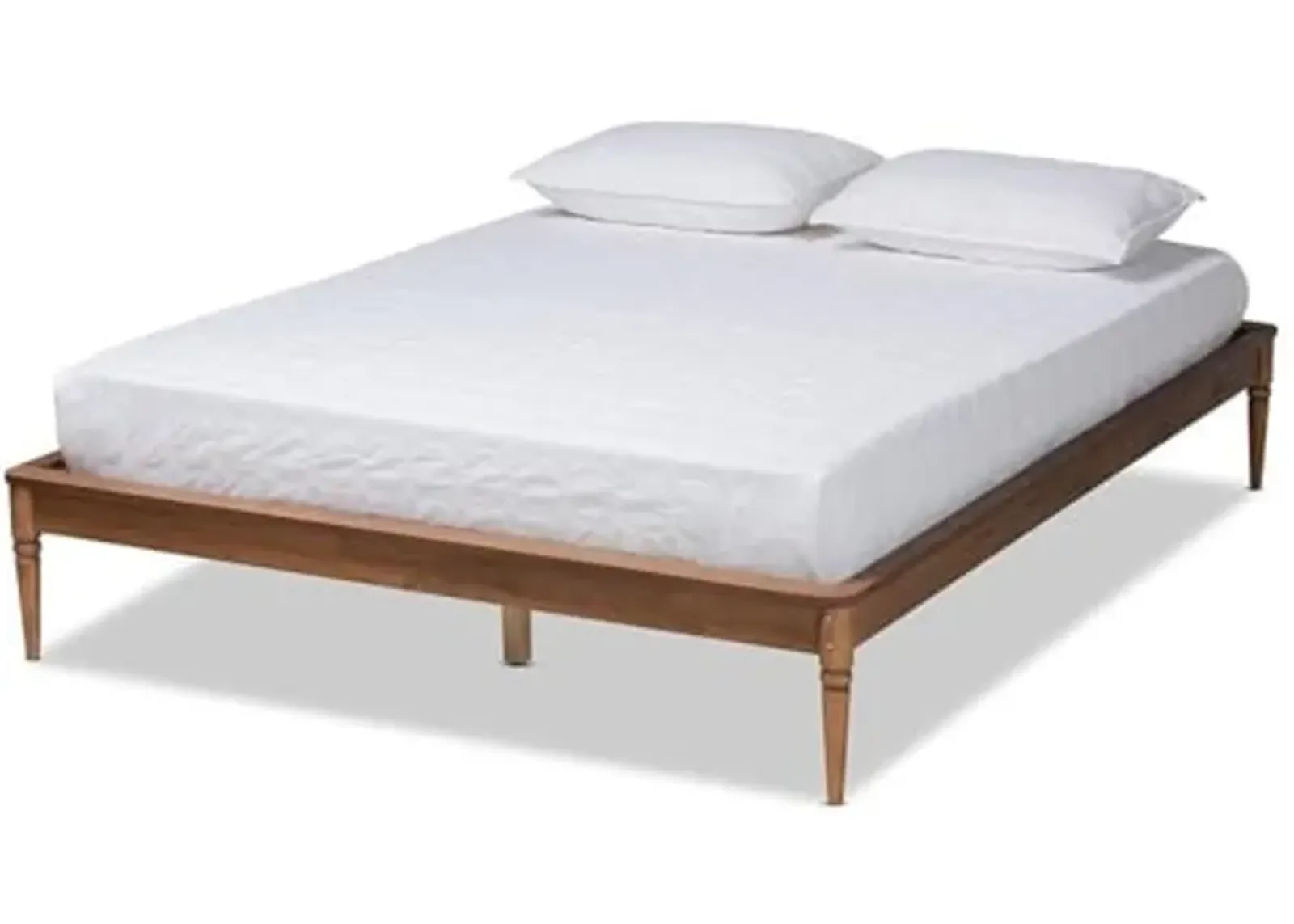 Baxton Studio Tallis Walnut Brown Finished Wood Full Size Bed Frame