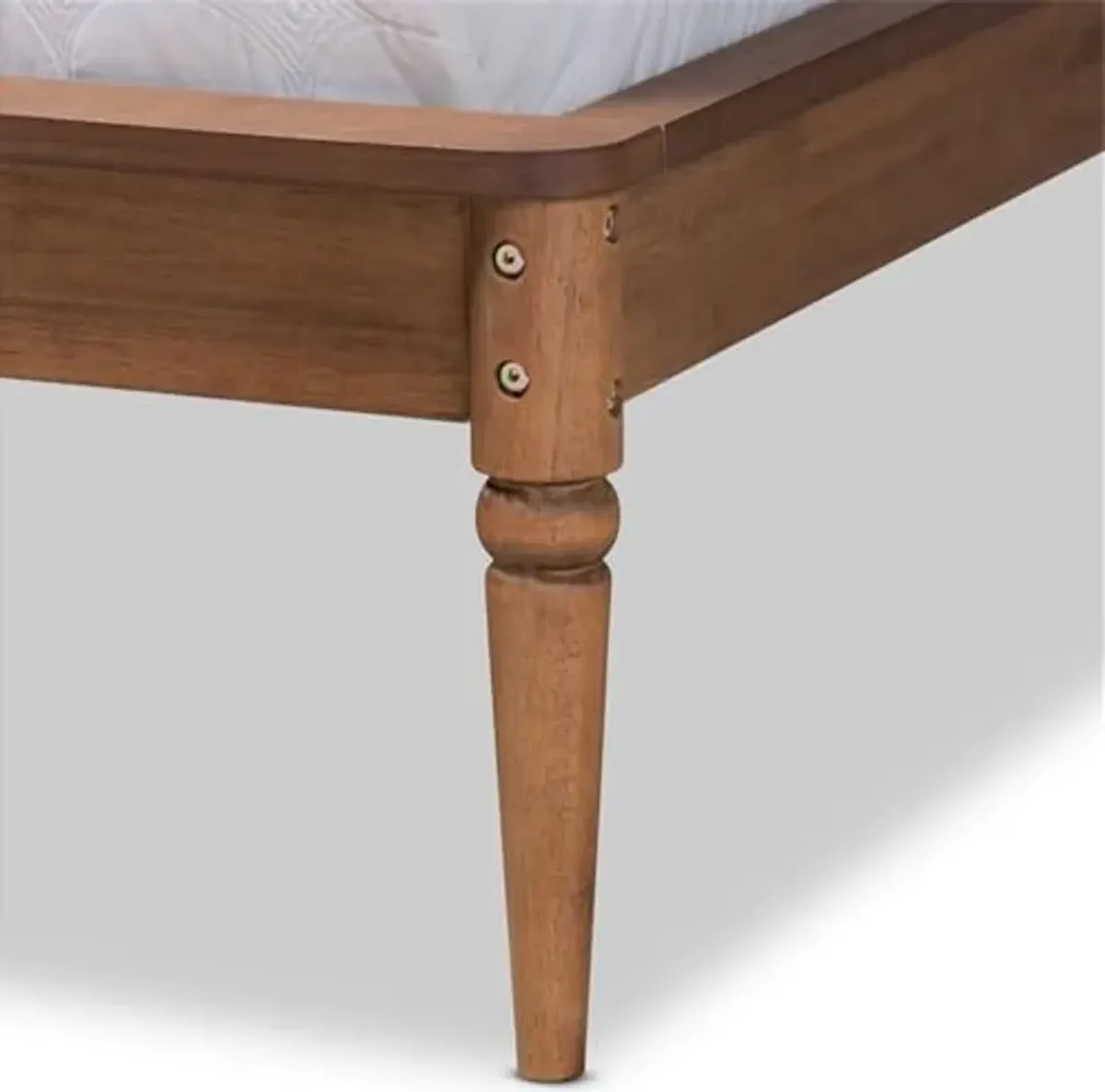 Baxton Studio Tallis Classic and Traditional Walnut Brown Finished Wood King Size Bed Frame