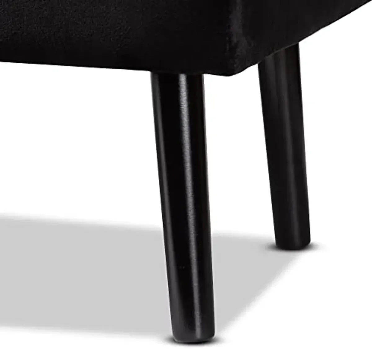 Baxton Studio Caine Benches & Banquettes, Black/Dark Brown