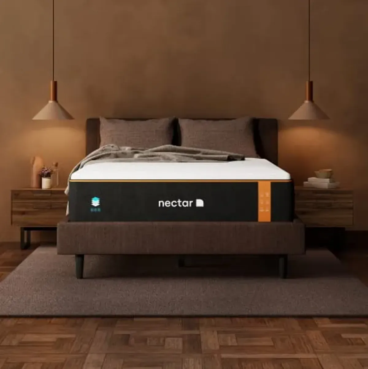 Nectar Premier Copper 14"" California King Mattress - Medium Firm Gel Memory Foam Mattress - 5 Layers of Comfort - Triple Action Cooling Tech - 365-Night Trial - Forever Warranty (White)