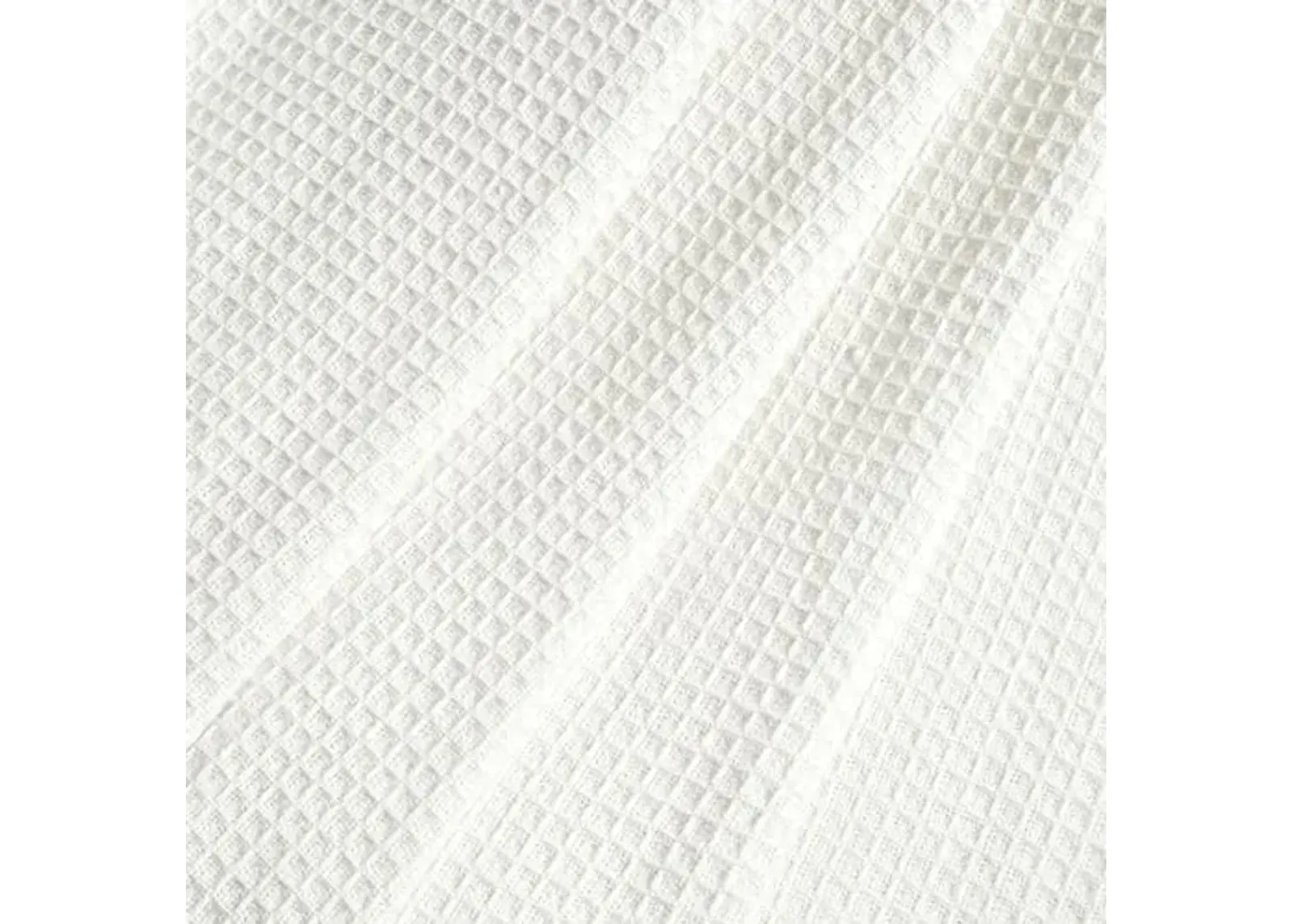 Lush Decor Waffle Cotton Knit Throw White Single 50X60