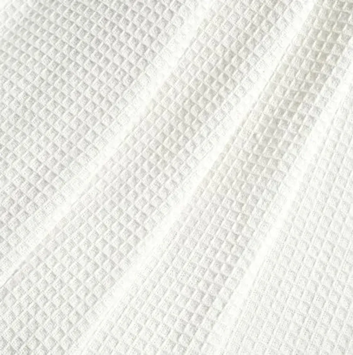 Lush Decor Waffle Cotton Knit Throw White Single 50X60