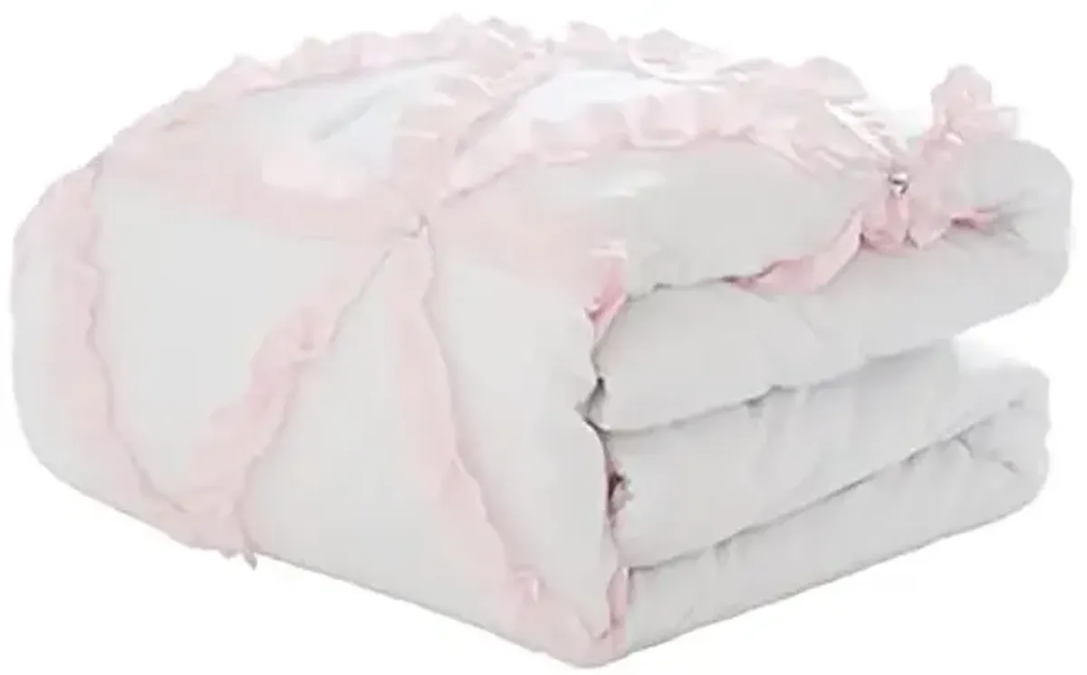 Heritage Kids Lola Ruffle Comforter Set with Jewels, Full/Queen, 3-Pieces