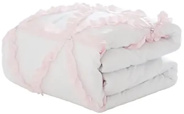 Heritage Kids Lola Ruffle Comforter Set with Jewels, Full/Queen, 3-Pieces