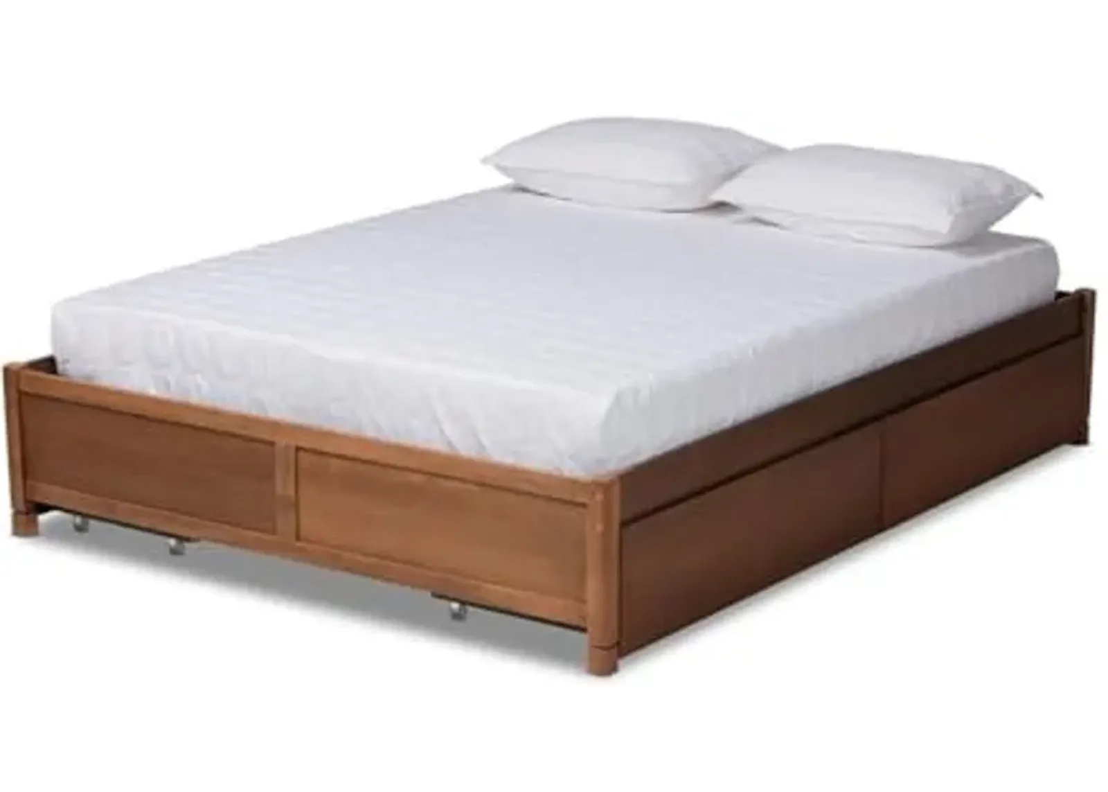 Baxton Studio Yara Brown Finished Wood Full Size 4-Drawer Platform Storage Bed