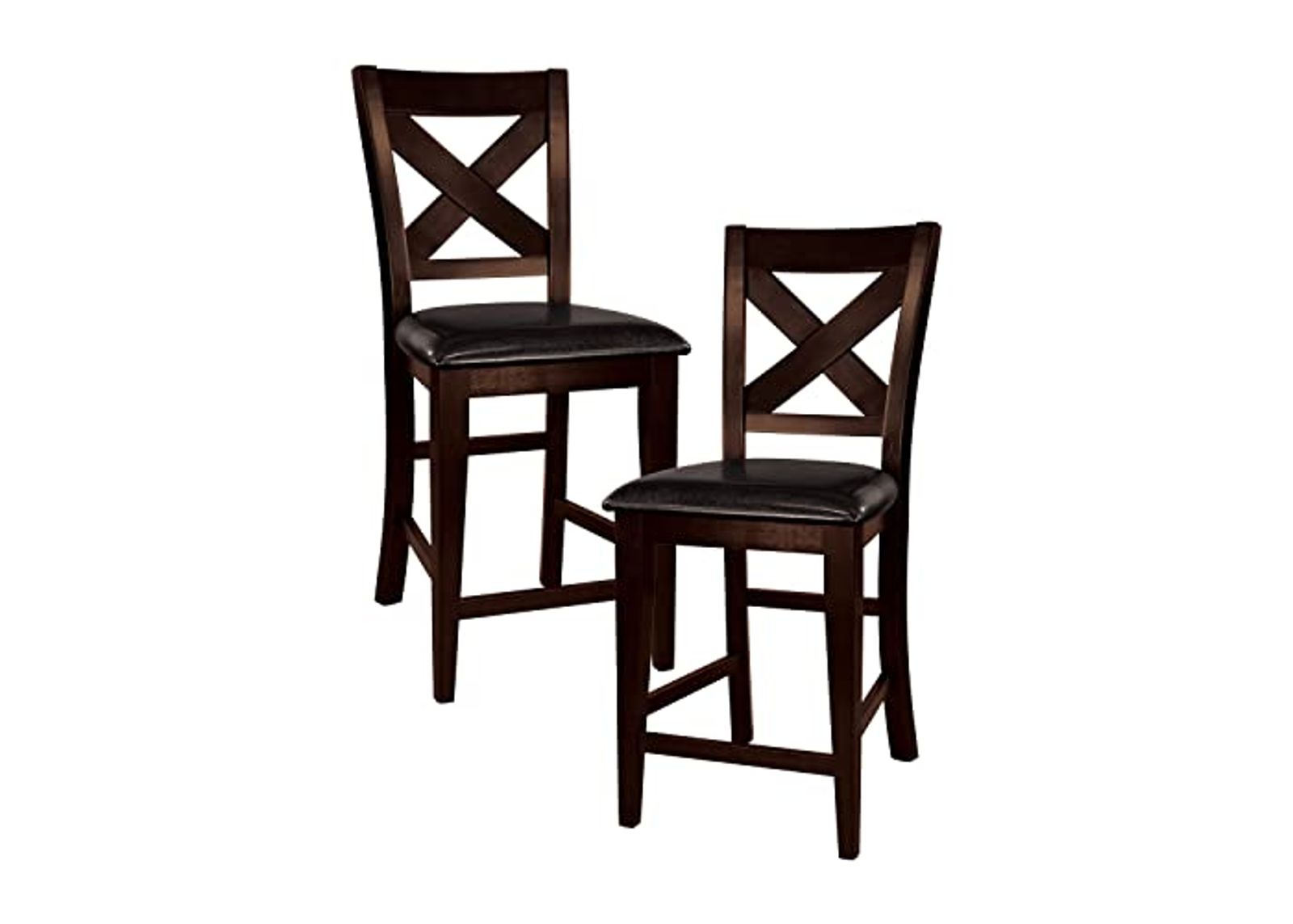 Lexicon Armand Counter Height Chair (Set of 2), 25.5" SH, Warm Merlot