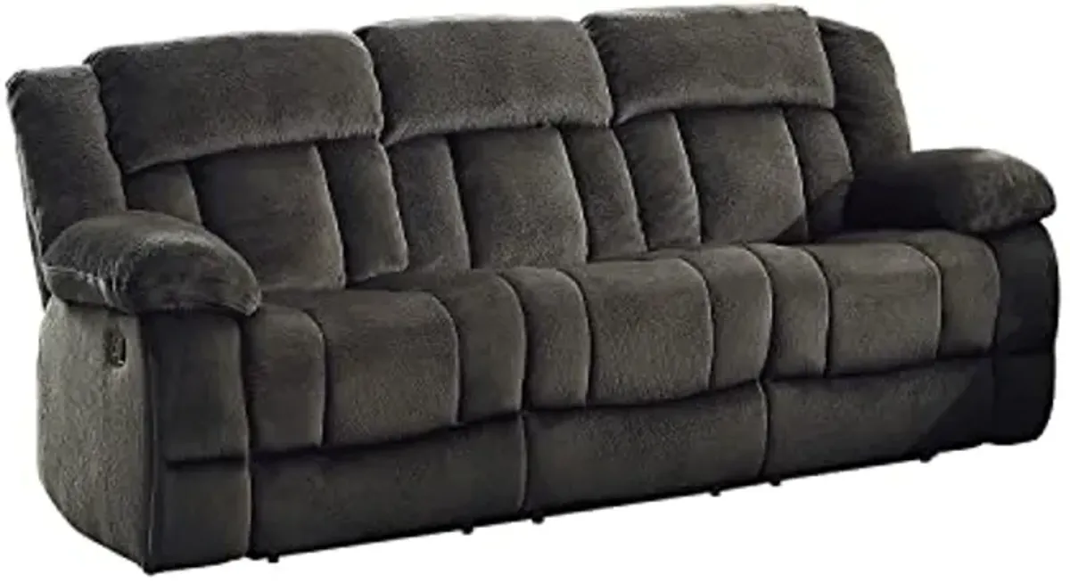 Lexicon Home Theater Seating, Wall Hugger Manual Reclining Sofa, 3-Seat Dual Recliner Sofa for Living Room, 90’’W Sofa, Chocolate ​