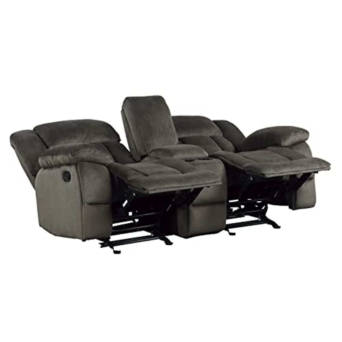 Lexicon Reclining Living Room Set, Manual Reclining Sofas, Couches for Living Room, Includes Reclining Sofa and Dual Glider Recliner Loveseat, 2-Piece Set, Chocolate ​