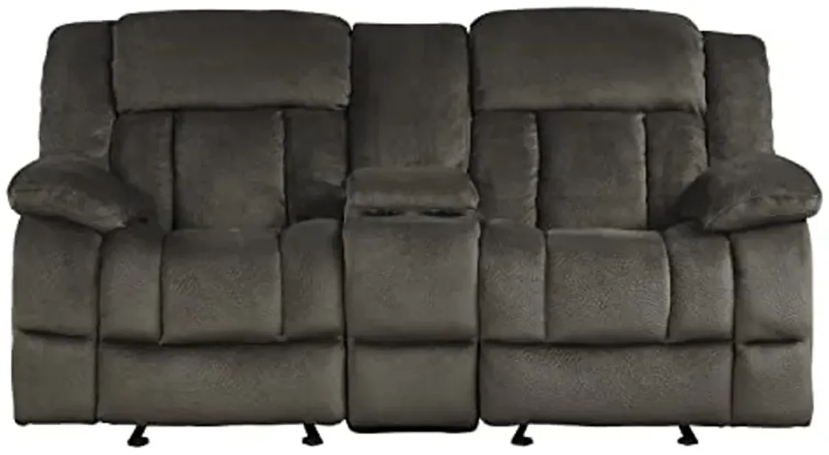 Lexicon Reclining Living Room Set, Manual Reclining Sofas, Couches for Living Room, Includes Reclining Sofa and Dual Glider Recliner Loveseat, 2-Piece Set, Chocolate ​