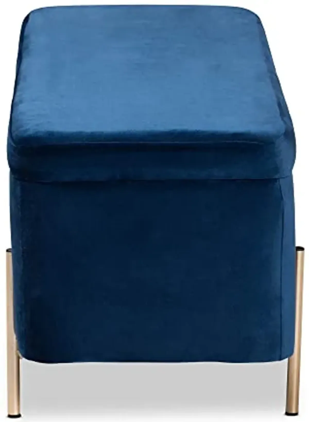 Baxton Studio Rockwell Benches & Banquettes, One Size, Navy Blue/Gold