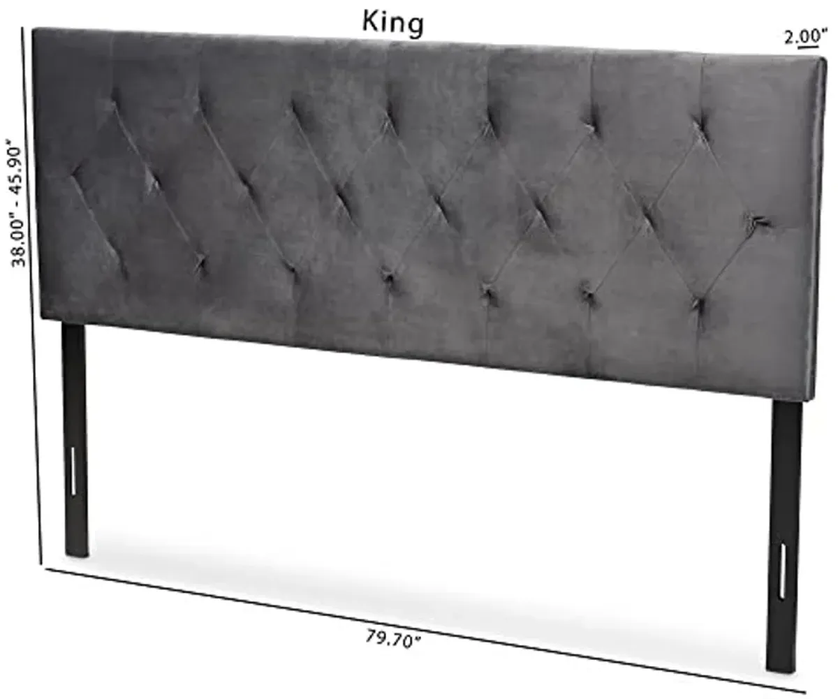 Baxton Studio Felix Headboards, King, Grey/Dark Brown