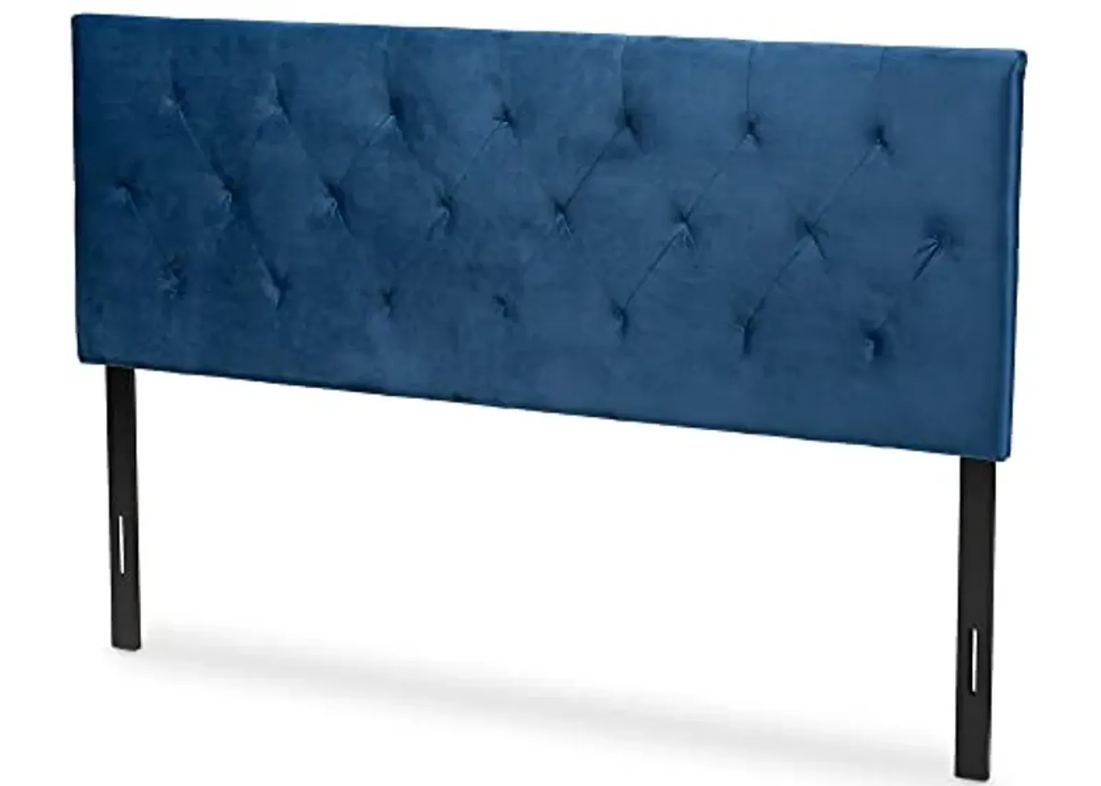 Baxton Studio Felix Headboards, Full, Navy Blue/Dark Brown