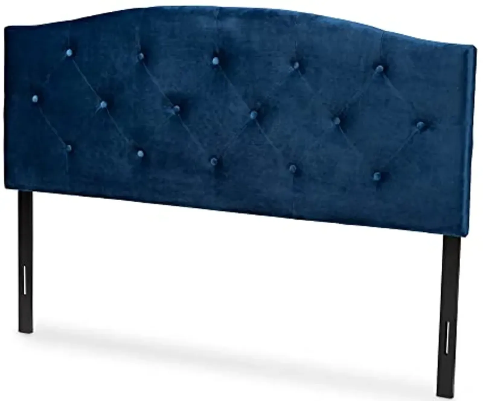 Baxton Studio Leone Headboards, Queen, Navy Blue/Dark Brown